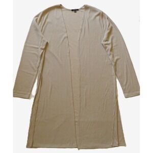 Ambiance Plus Size Longline Ribbed Open Front Cardigan NWOT 2X